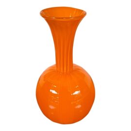 Circa 2018 Erik Eiserling Glass Art Fluted Vase. Original Price: $150