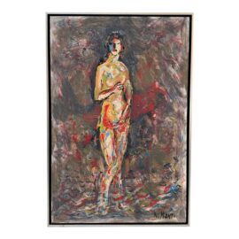 R. Monti "Untitled" Framed Painting on Canvas