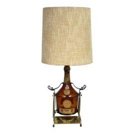 Vintage B & B Dom Benedictine Liquor Bottle + Pour Stand Table Lamp