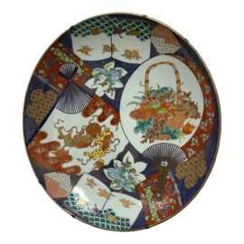 19th Century Imari Large Round Charger + Wall Hanging. Original Price: $3,900
