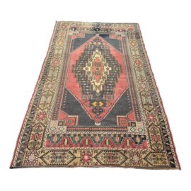 5ft5in × 8ft11in Vintage Medalion Design Turkish Area Rug