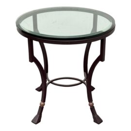 Kreiss Collection Palomino Iron + Glass Side Table. Original Price: $2,950