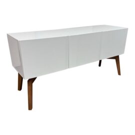 Jannis Ellenberger for CB2 Alba Small White Lacquer Credenza. Original Price: $750