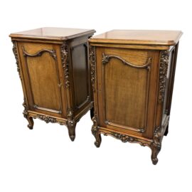Vintage French Country Nightstands, a Pair