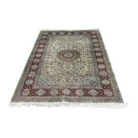 6ft 1in X 8ft 7in Indian Silk Kashmiri Area Rug