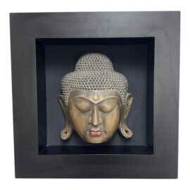 Framed + Shadow Boxed Buddha Mask