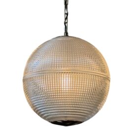 Restoration Hardware French Holophane Globe Pendant Light. Original Price: $3,000