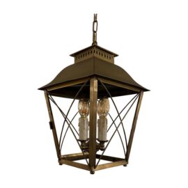 The Federalist Brass Four Bulb Hanging Lantern