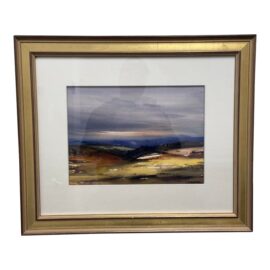 Rafael Requena (1932 - 2003) Custom Framed Watercolor Landscape