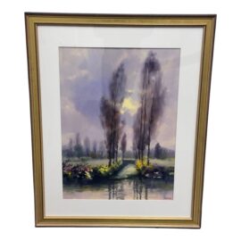 Circa 2000 Rafael Requena (1932 - 2003) "Xochimilco, Mexico" Framed Watercolor