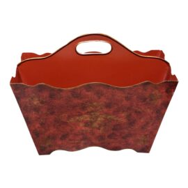 Vintage Style Tole Painted Magazine Rack