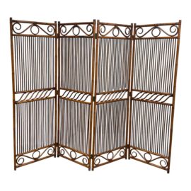 Vintage Gump's Four Panel Wood Wall Divider