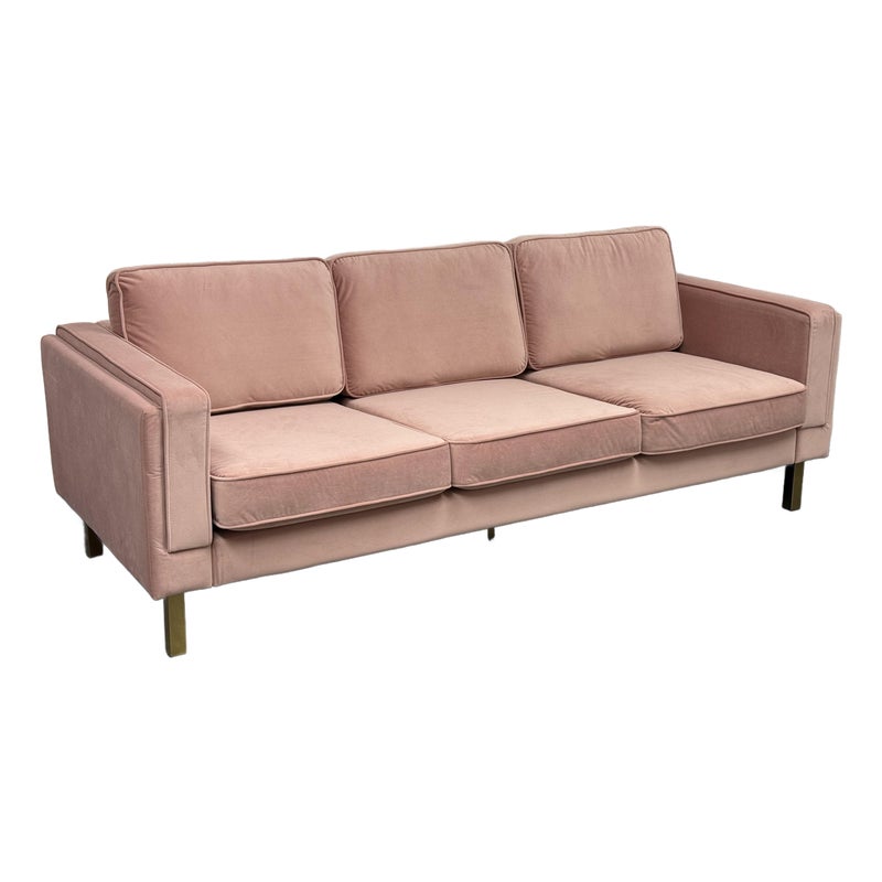 Edloe Finch Albany Park Sofa in Blush Pink Velvet. Original