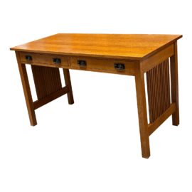 Stickley Furniture Mission Spindle Library Desk. Original Price: $4,600
