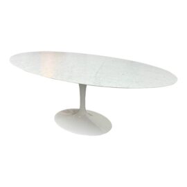 Knoll Studio Eero Saarinen White + Carrera Tulip Table. Original Price: $9,100