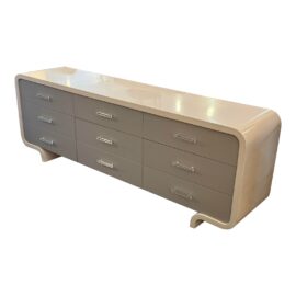 Steve Chase White Lacquered Dresser. Original Price: $5,500