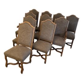 Century Furniture Chateau Os De Mouton Dining Chairs, Set of 10. Original Price: $6,000