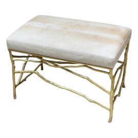 Ironies Custom Boreal Hair-on-Hide Bench. Original Price: $2,700