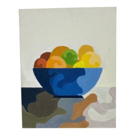 Modern Still Life Acrylic on Canvas Fruit Bowl