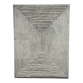 Concentric Circle Dimensional Plaster Wall Art in Shadow Box