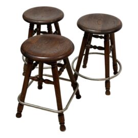 19th Century Vintage English Stools, Set of Three