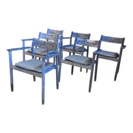 Design Within Reach Terassi Collection Outdoor Armchairs, Set of Six. Original Price: $8,400