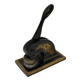 19th Century Cast Iron Notary Seal