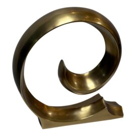 Brass Sculpture Inspired by Pierre Cardin Swoosh, Reproduction