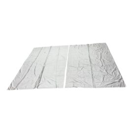 Custom Made Platinum Silk Curtains With Parisian Pleat, Set of Two