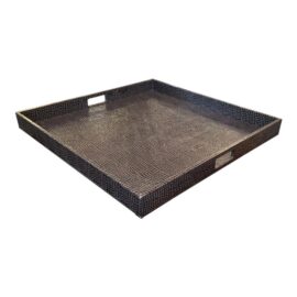 Williams-Sonoma Home Crocodile Embossed Brown Leather Tray. Original Price: $350