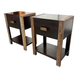 Thomas Bina Custom Make Nightstands, Pair. Original Price: $3,400