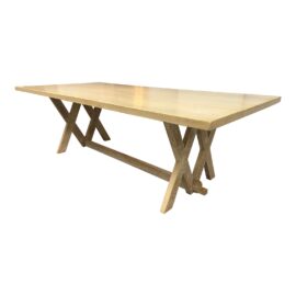 Custom Design Distressed Trestle Dining Table