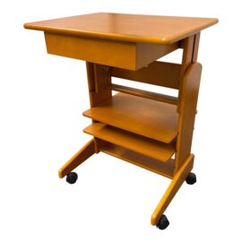 Vintage Compact School Desk on Casters