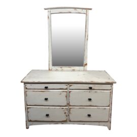 Shabby Chic Vintage Dresser + Mirror