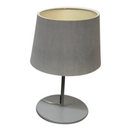 Contemporary Table Lamp With Monochromatic Pleated Shade
