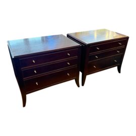 Barbara Barry for Baker Furniture Regency Nightstands, Pair. Original Price: $6,500