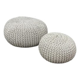 Restoration Hardware Teen Metallic Knit Pouf, Set of Two. Original Price: $400