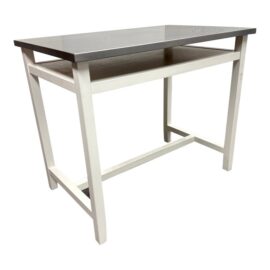 Crate & Barrel Belmont Stainless Steel High Top Table. Original Price: $650