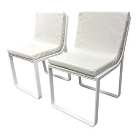Mario Ruiz for Gandia Blasco Indoor/Outdoor Dining Chairs, Pair. Original Price: $2,000