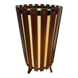 Durus Industries Corp Modernist Cylindrical Wood Table Lamp