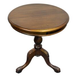 Antique Mahogany Triple Footed Pedestal Table