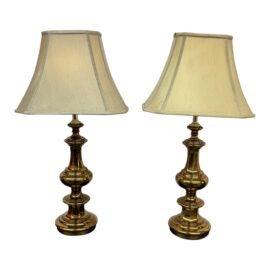 Alsy Vintage Brass Table Lamps, Pair
