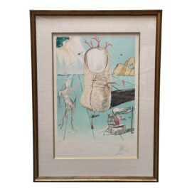 Circa 1980 Salvador Dalí "The Vision of the Angel of Cap Creus - The Thumb" Lithograph, Certificate With Signature + Numbered