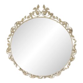 Vintage Metal Botanical Floral Wall Mirror
