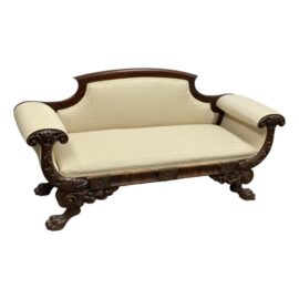 Antique Trellis Patterned Empire Settee