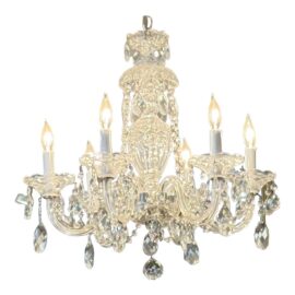 Schonbek Sterling Collection Candle Style Crystal Chandelier. Original Price: $1,700