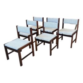 Circa 1984 Copenhagen Rosewood Dining Chairs, Set of Six