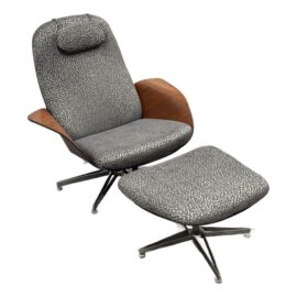 George Mulhauser for Plycraft 'Mr Chair' + Ottoman, Set. Original Price: $2,800