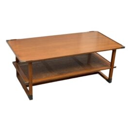 MeCox Gardens Caned Shelf Coffee Table. Original Price: $2,800