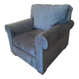 NEW California Sofa Charcoal Velvet Arm Chair. Original Price: $1,300